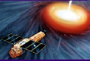 The Suzaku X-ray observatory, looking at an accreting compact object.